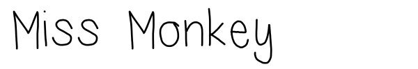 Miss Monkey font preview